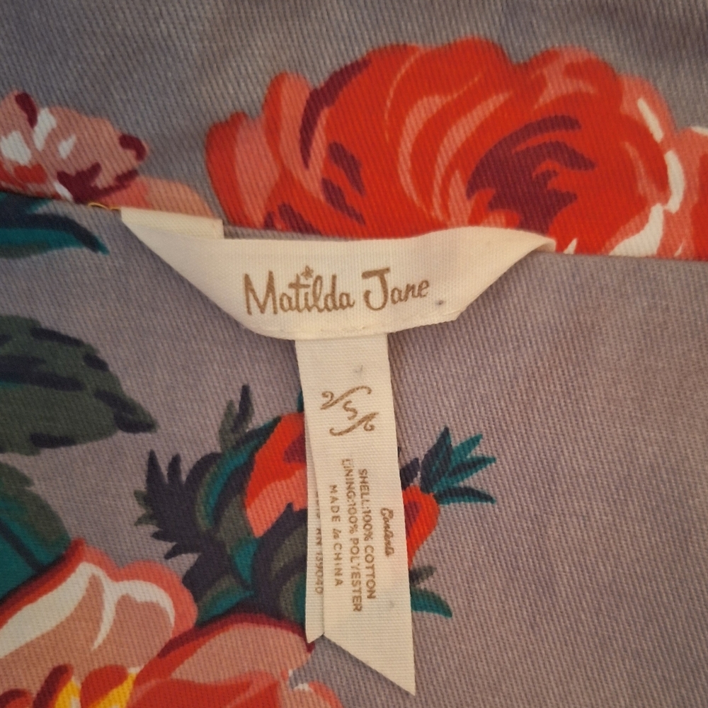 Matilda Jane Floral Raincoat Small *C7 - Picture 7 of 7